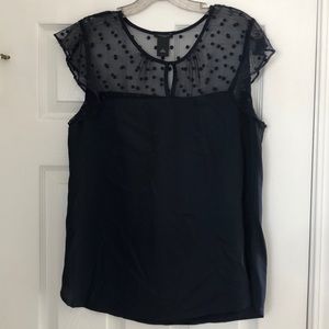 Anne Taylor Polka Dot Blouse